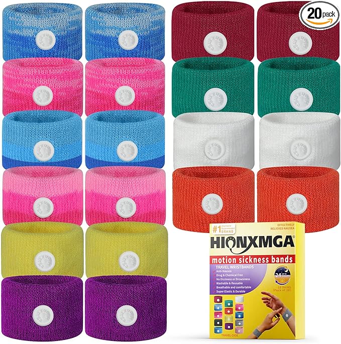 Motion Sickness Bands/Acupressure Nausea Wristband for Nausea,Sea Sickness Wristbands for Natural Relief of Morning Sickness,Dizziness, Motion Sickness(Car, Sea, Flying Travel Sickness)