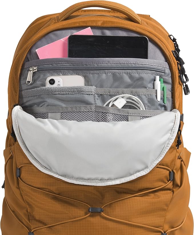 THE NORTH FACE Borealis Commuter Laptop Backpack | Water Repellent Finish, 16" Laptop Sleeve, Large Main Compartment for Everyday Carry, Timber Tan/TNF Black, One Size