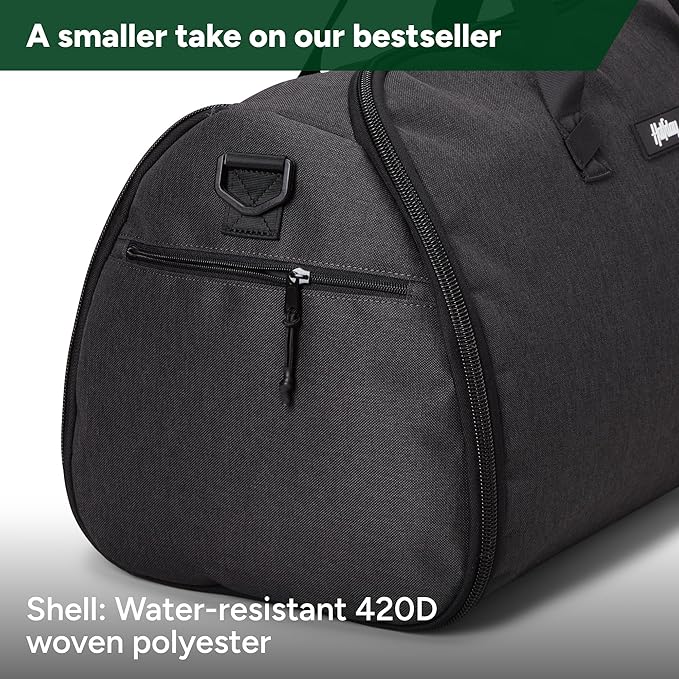 Halfday Convertible 2-in-1 Garment Duffel Weekender Bag 40L | Wrinkle-Free Travel, Hanging Suit Compartment, Shoe Pockets, Trolley Sleeve. Durable & Water-Resistant Carry-On, Shadow