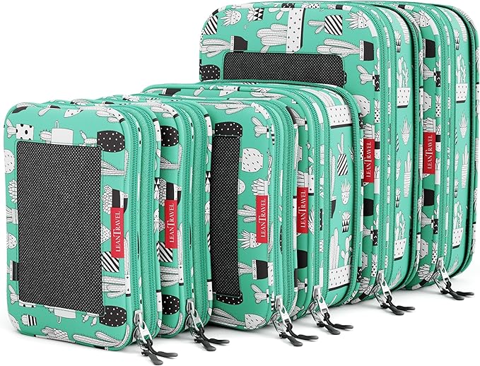 Compression Packing Cubes for Travel Organizers with Double Zipper, LeanTravel
