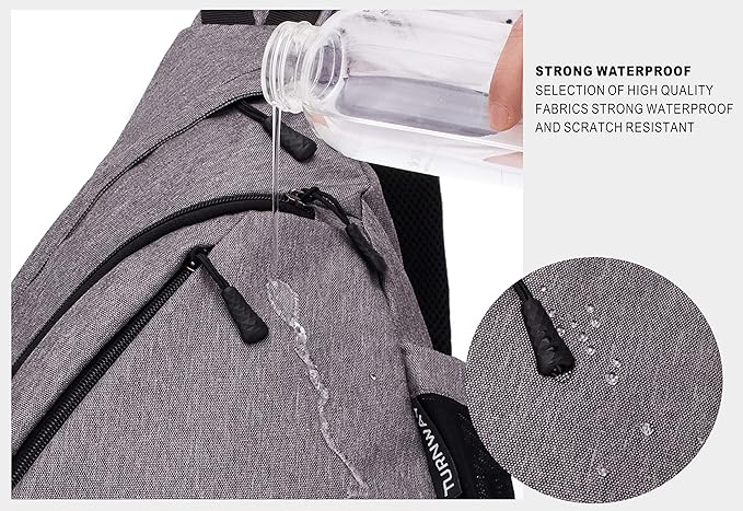 Water-Proof Sling bag/Crossbody Backpack/Shoulder Bag with USB Charging Port for Travel, Hiking, Cycling, Camping