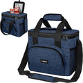 OPUX Soft Cooler Bag, Insulated Collapsible Lunch Cooler Tote for Men Work Camping Beach Travel, Portable Soft Sided Leakproof Waterproof Large Lunch Bag Box with Shoulder Strap 24 Cans, Heather Navy