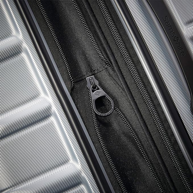 Samsonite Omni 2 Hardside Expandable Luggage with Spinner Wheels, 2PC SET (CO/L), Arctic Silver