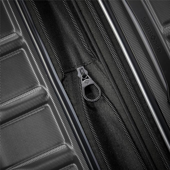Samsonite Omni 2 Hardside Expandable Luggage with Spinner Wheels, 2-Piece Set (19/24), SOLID CHARCOAL